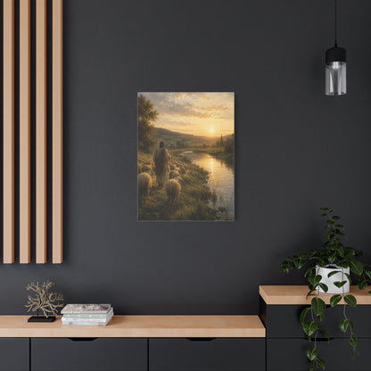 Psalm 23 Shepherd Beside Still Waters Scripture Wall Art & Canvas Print