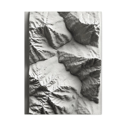 Sculpted Topographic Relief Wall Art & Canvas Print