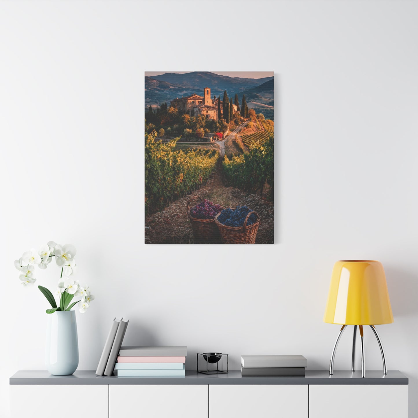Tuscan Estate Vineyard View Wall Art & Canvas Print