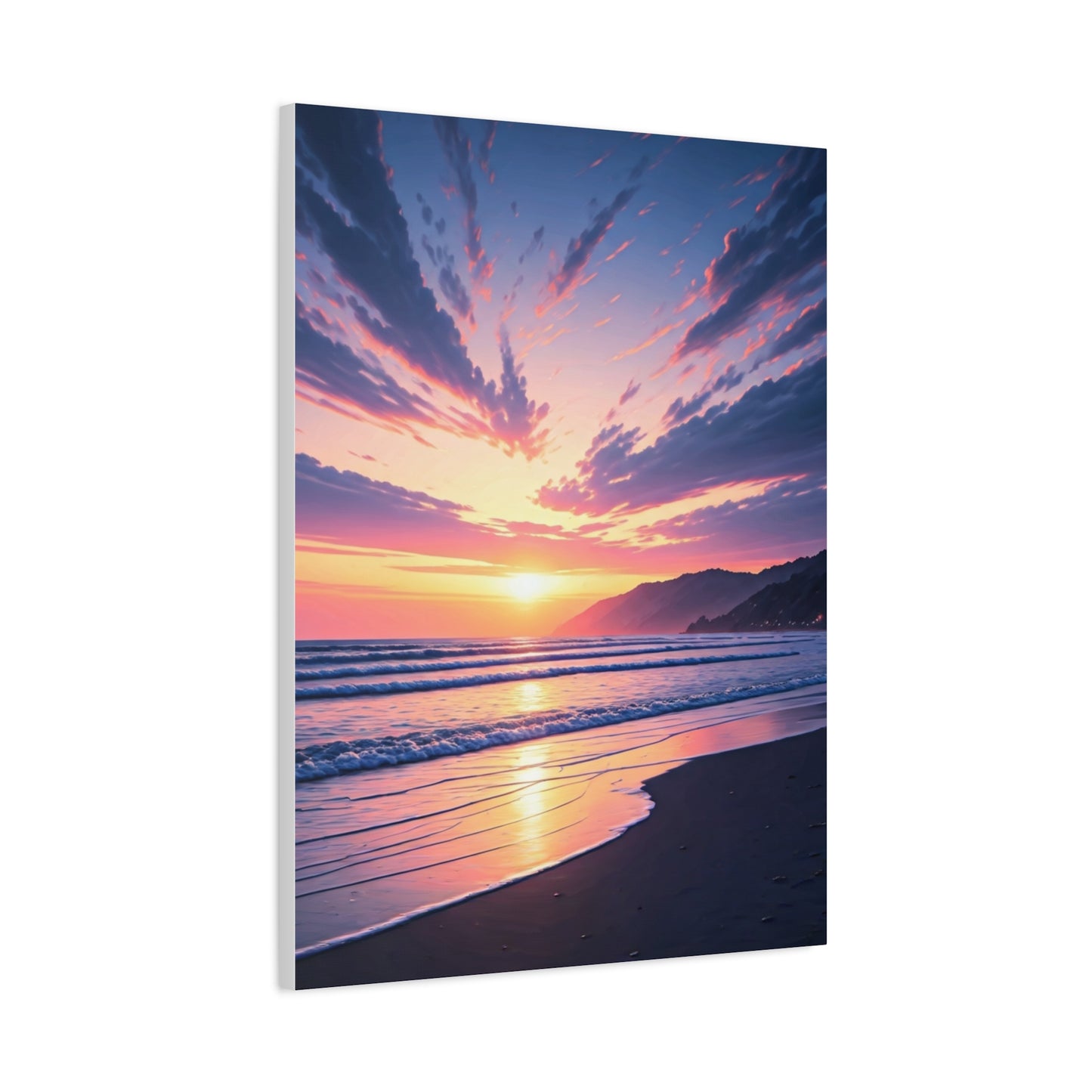 Vibrant Skyburst Seaside Sunset Wall Art & Canvas Prints