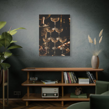 Champagne Coupe Tower Celebration Wall Art & Canvas Print