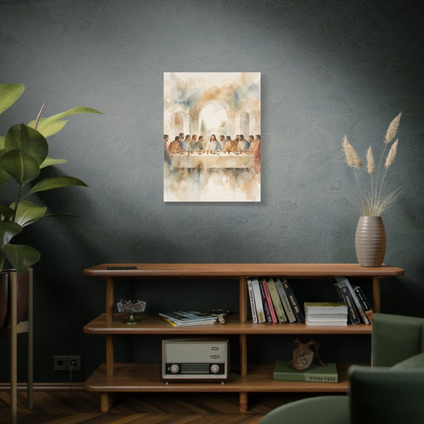 Soft Watercolor Last Supper Composition Wall Art & Canvas Print