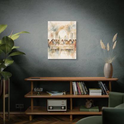 Soft Watercolor Last Supper Composition Wall Art & Canvas Print