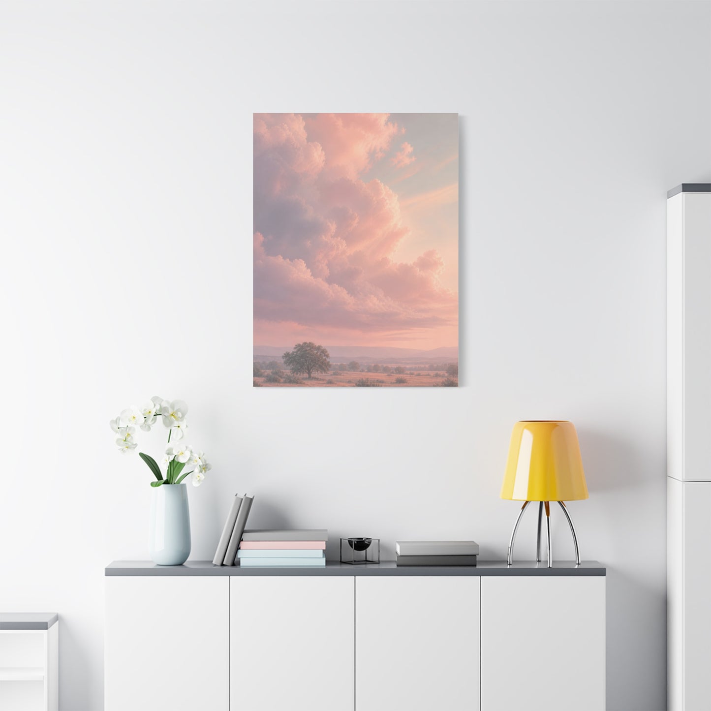 Blush Cloudscape Landscape Wall Art & Canvas Print