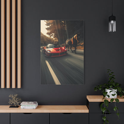 LaFerrari & Stallion Motion Power Wall Art & Canvas Print