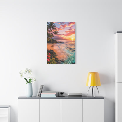 Maui Tropical Sunrise Shoreline Wall Art & Canvas Print