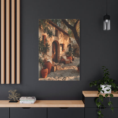 Mediterranean Farmhouse Courtyard Wall Art & Canvas Print