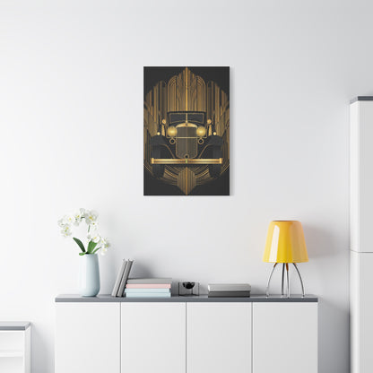Classic Gold Roadster Art Deco Wall Art & Canvas Prints
