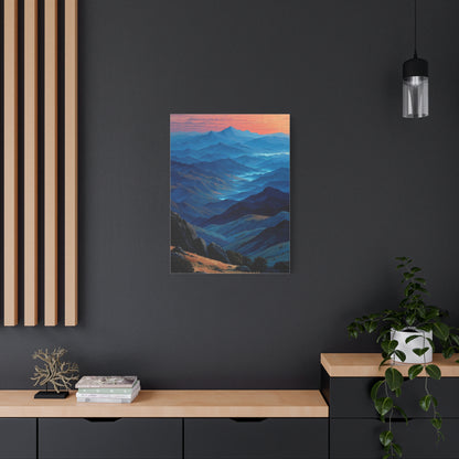Blue Ridge Dawn Mountain Layers Wall Art & Canvas Print