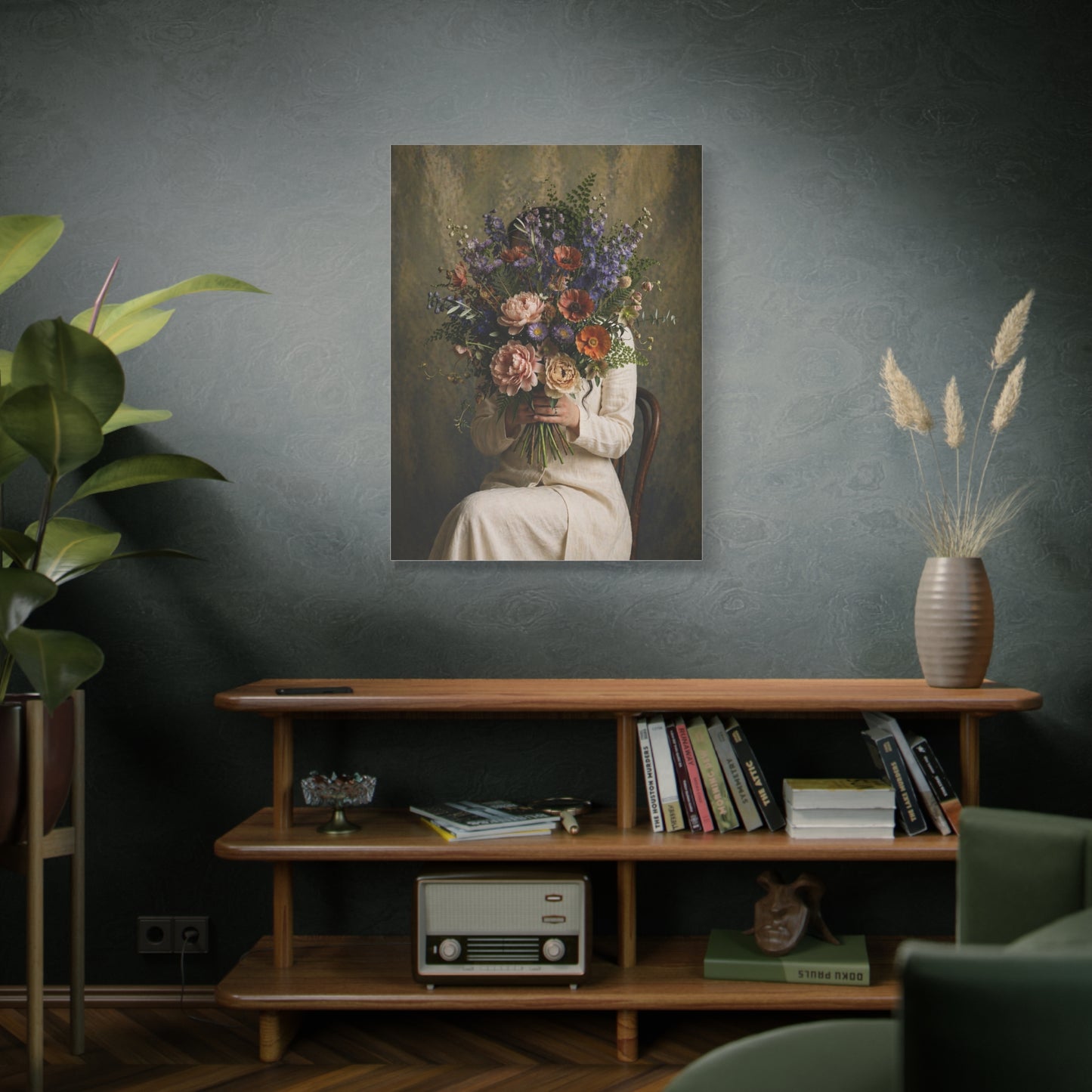 Concealed Identity Floral Portrait Wall Art & Canvas Print