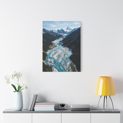 Glacial River Valley Aerial Wall Art & Canvas Print