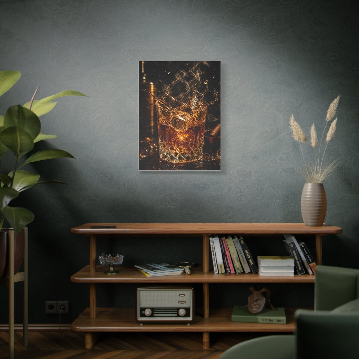 Whiskey Splash Crystal Tumbler Wall Art & Canvas Print
