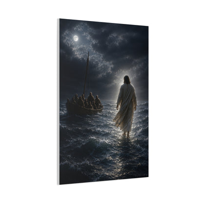 Jesus Walking on Water Scripture Wall Art & Canvas Print