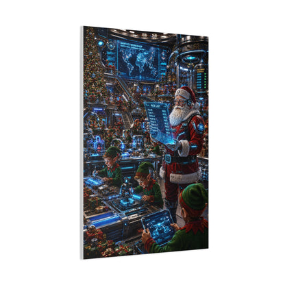 Futuristic Santa Workshop Wall Art & Canvas Print