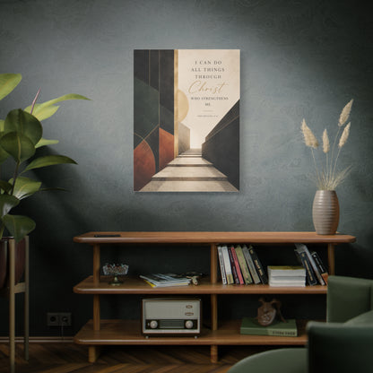 Philippians 4:13 Modern Perspective Scripture Wall Art & Canvas Print