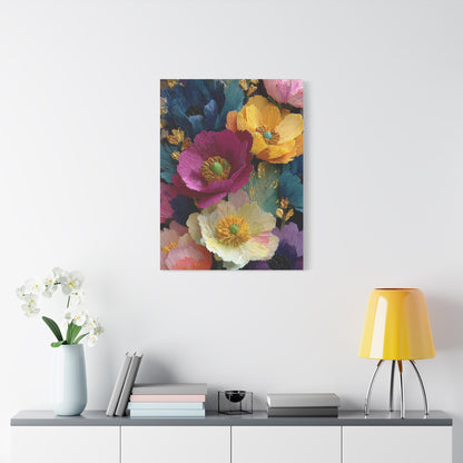Textured Floral Relief Composition Wall Art & Canvas Print