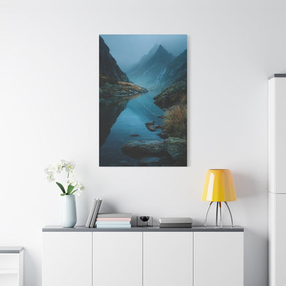 Misty Mountain Reflection Wall Art & Canvas Print