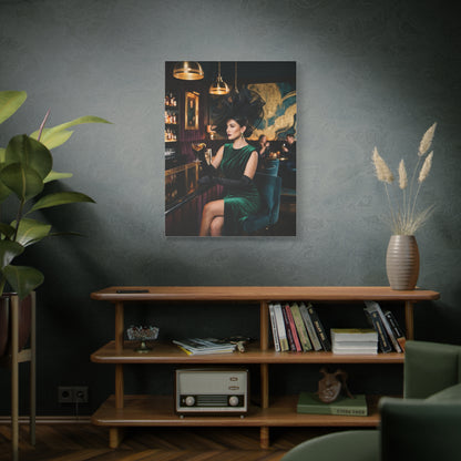 Couture Bar Lounge Woman Portrait Wall Art & Canvas Print
