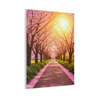 Cherry Blossom Tree Tunnel Spring Pathway Wall Art & Canvas Prints
