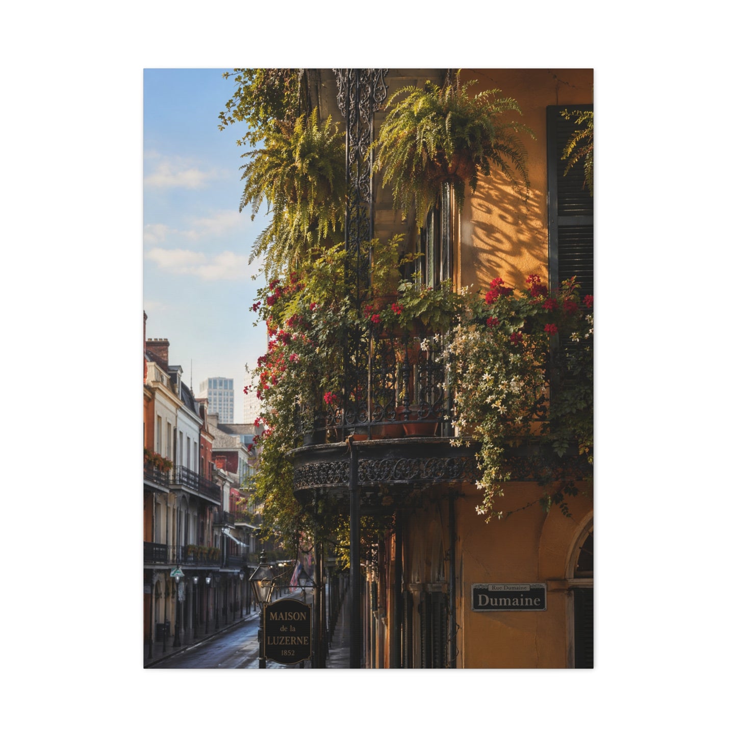 French Quarter Balcony Floral Detail Wall Art & Canvas Print