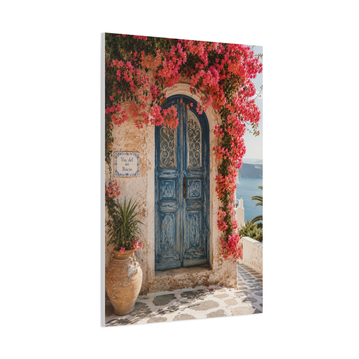 Bougainvillea Arch Mediterranean Door Tropical Wall Art & Canvas Print