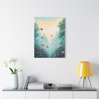 Enchanted Garden Butterfly Scene Wall Art & Canvas Prints