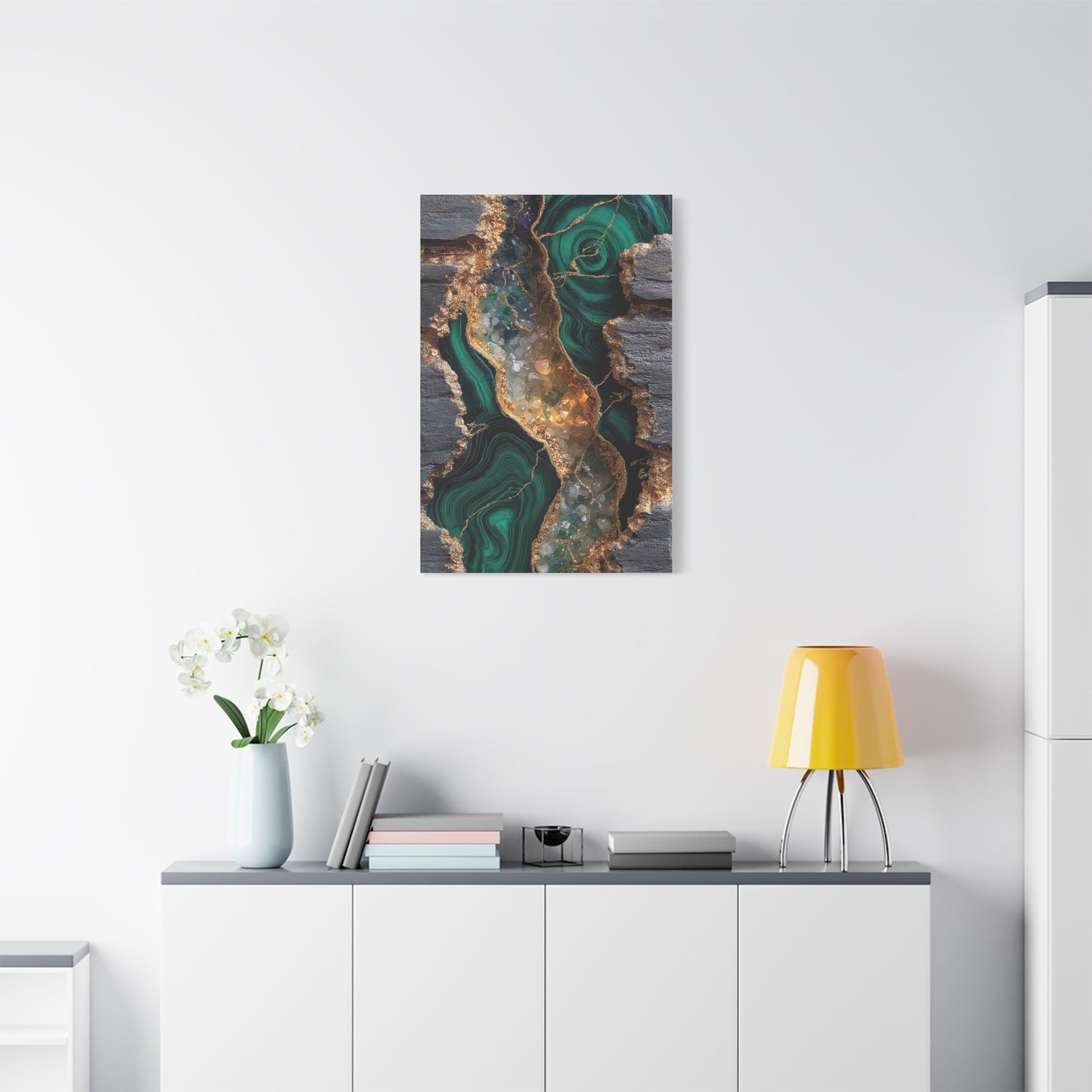 Emerald Geode Abstract Wall Art & Canvas Print