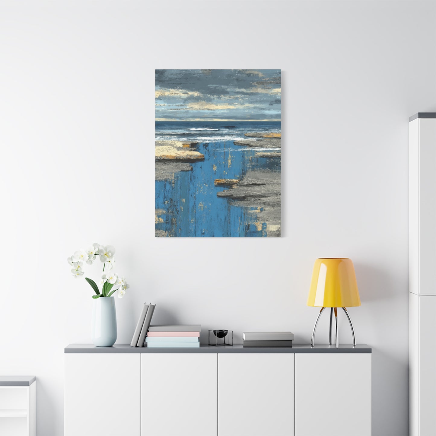 Coastal Horizon Abstract Seascape Wall Art & Canvas Print
