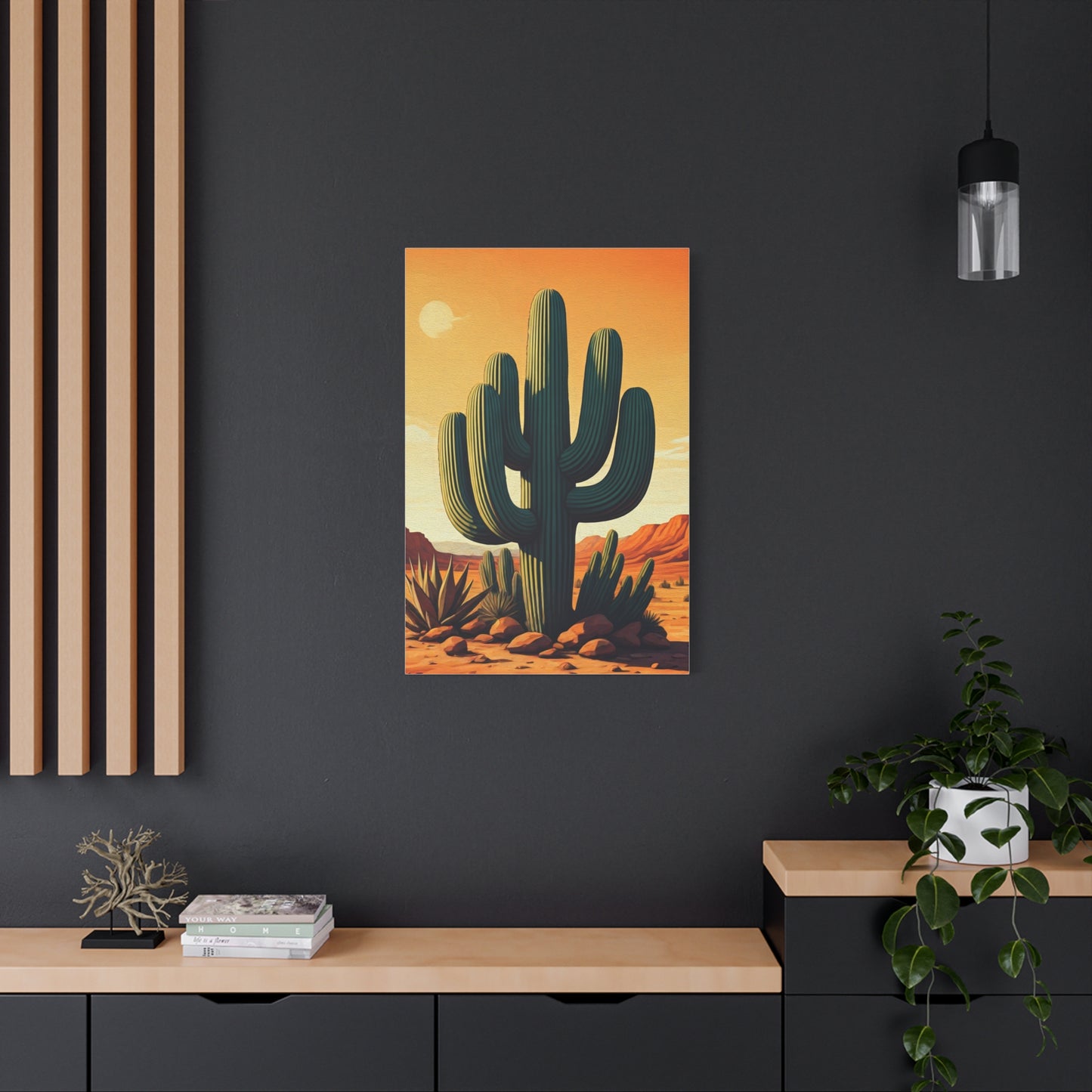 Sunlit Sonoran Saguaro Landscape Wall Art & Canvas Prints