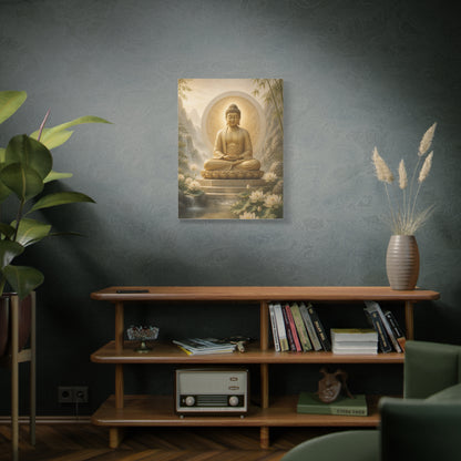Golden Buddha Meditation Wall Art & Canvas Print