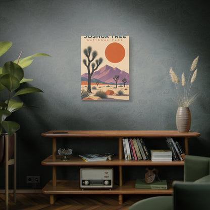 Joshua Tree National Park Retro Poster Southwest Wall Art & Canvas Print