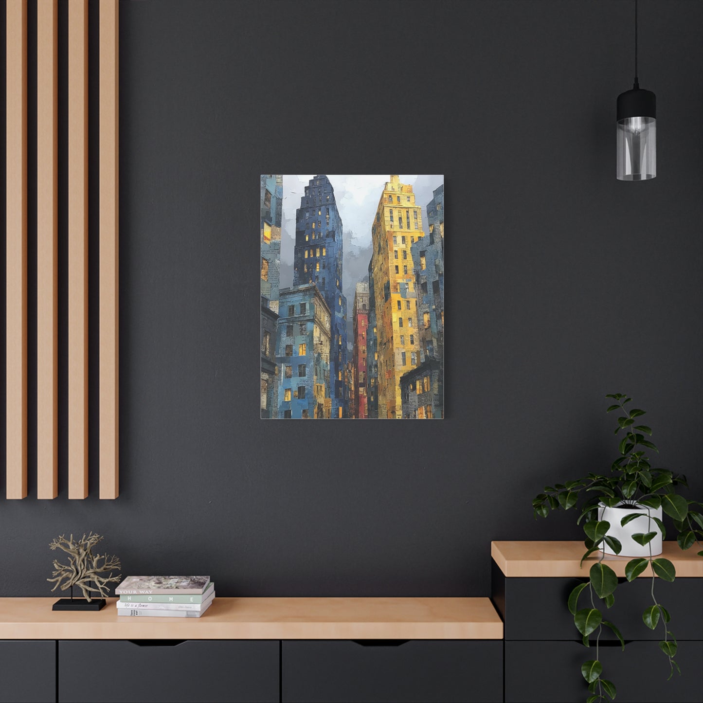 Urban Skyline Collage Composition Wall Art & Canvas Print