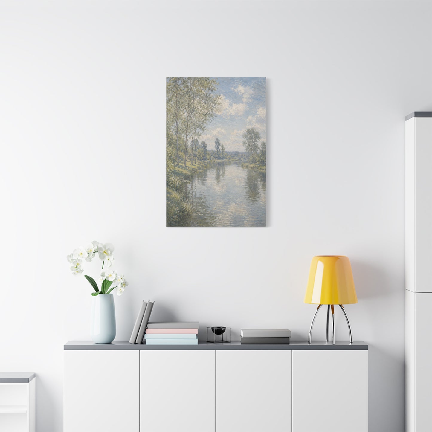 Beside Still Waters Impressionist Scripture Wall Art & Canvas Print