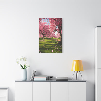 Sakura Blossom Garden Park Scene Wall Art & Canvas Prints