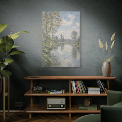 Beside Still Waters Impressionist Scripture Wall Art & Canvas Print