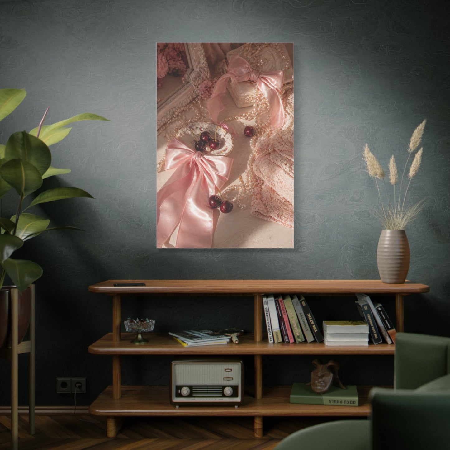 Coquette Satin Bow Still Life Wall Art & Canvas Print