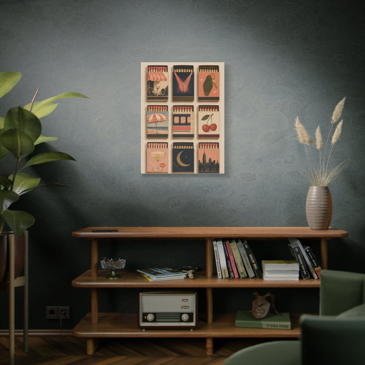 Retro Matchbox Romance Display Wall Art & Canvas Print