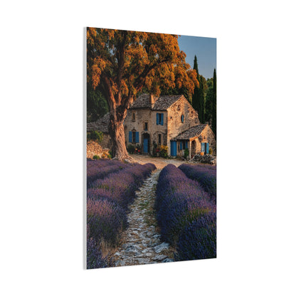 Lavender Field Farmhouse Provence Wall Art & Canvas Print