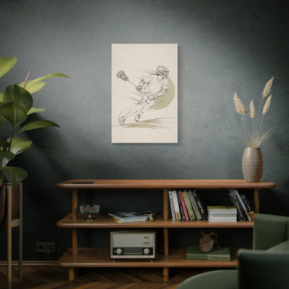 Minimal Lacrosse Motion Sports Wall Art & Canvas Print