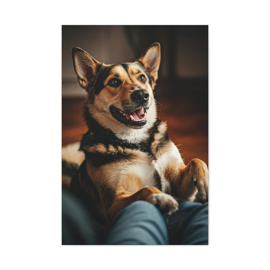 Happy Paws Cuddle Moment Wall Art & Canvas Print