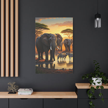 Elephant Family Journey Wall Art & Canvas Prints