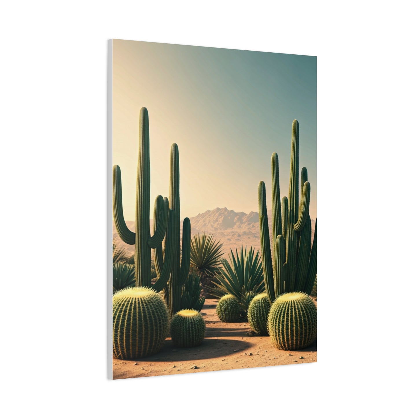 Desert Cactus Path Landscape Wall Art & Canvas Prints
