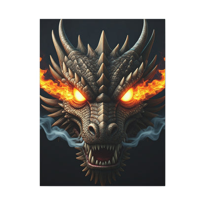 Flamebound Dragon Fury Wall Art & Canvas Print