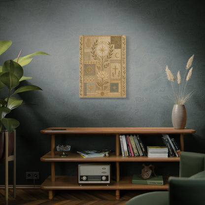 Interfaith Sacred Symbol Textile Wall Art & Canvas Print