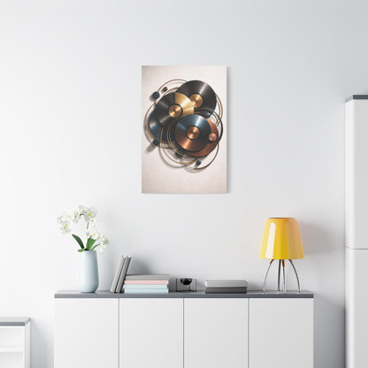Abstract Vinyl Orbit Sculpture Wall Art & Canvas Print