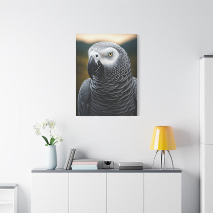Sophisticated African Grey Parrot Portrait Wall Art & Canvas Prints