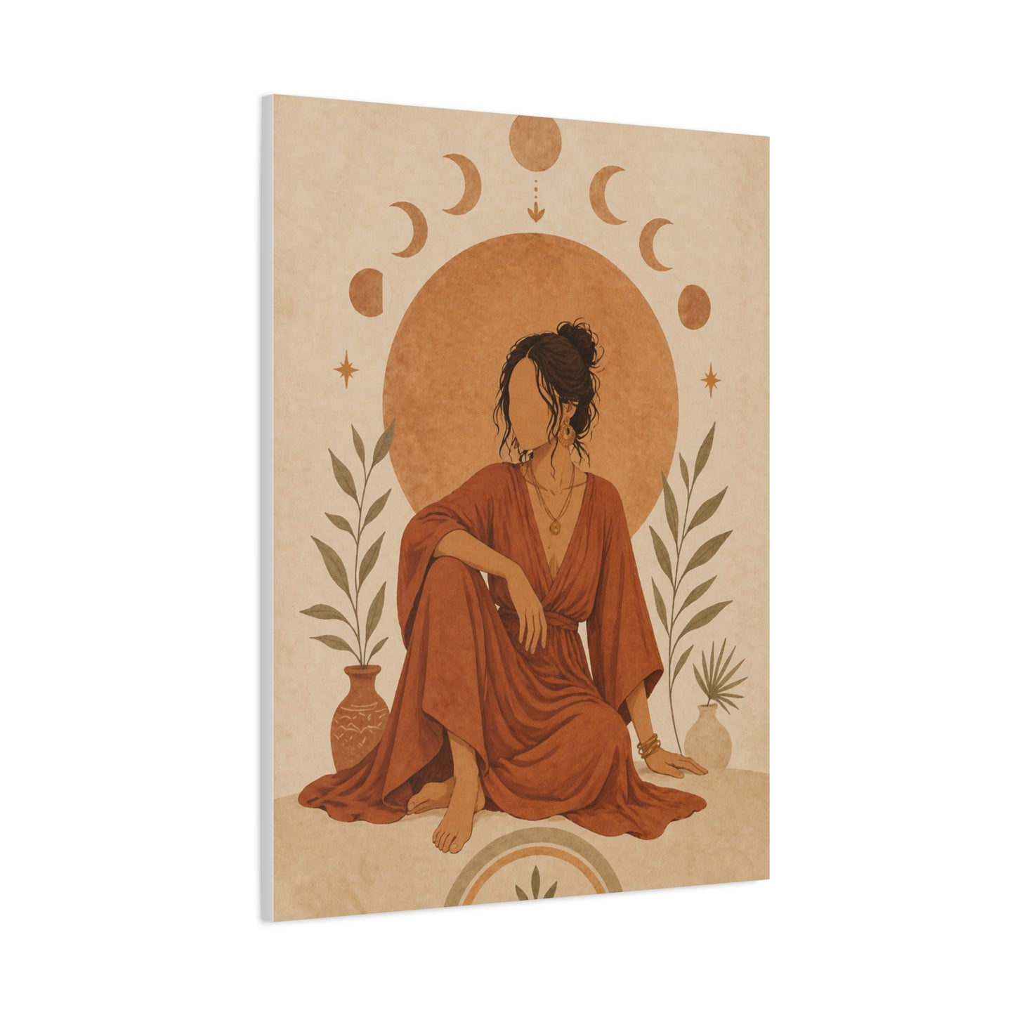 Bohemian Sun Goddess Portrait Wall Art & Canvas Print