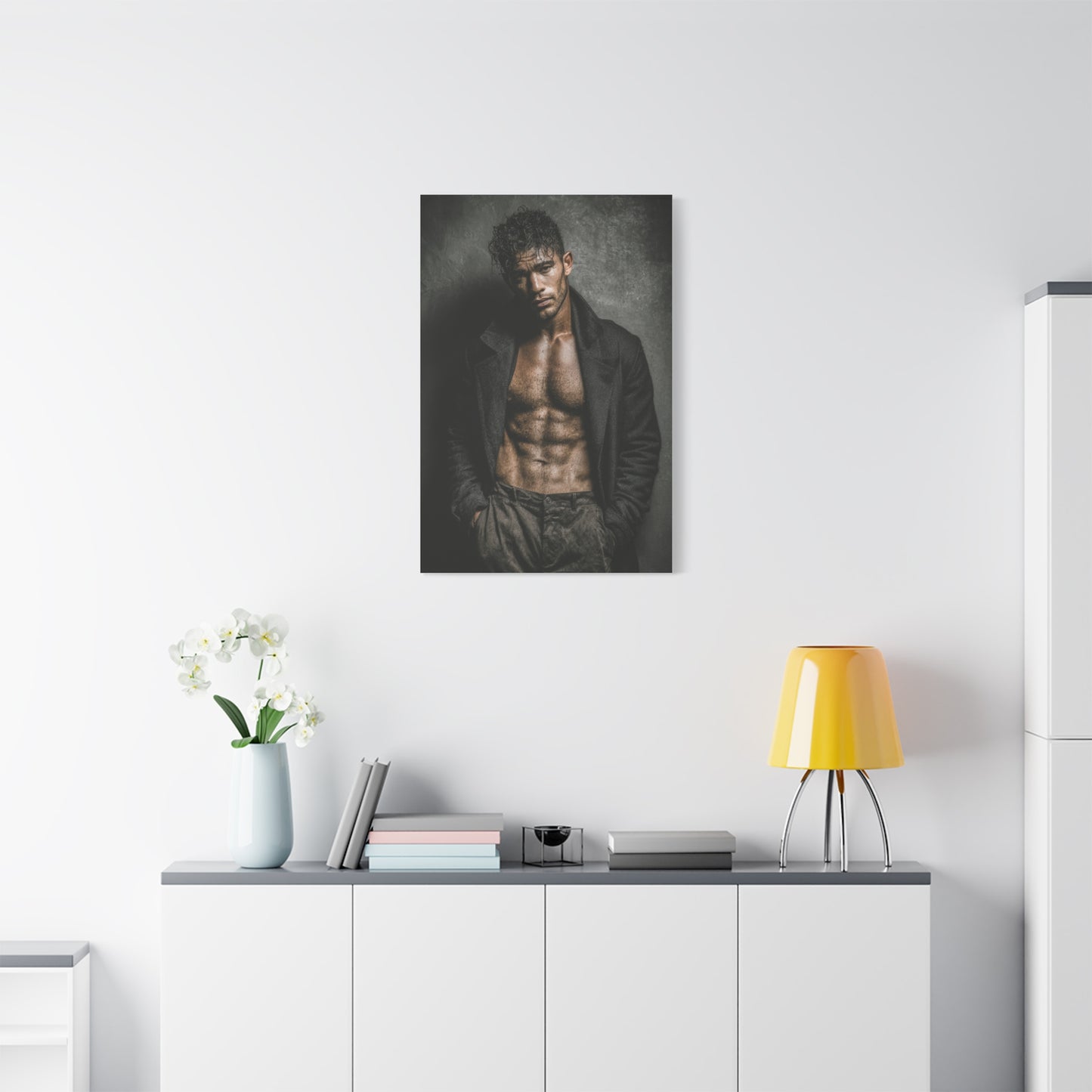 Muscular Male Editorial Portrait Wall Art & Canvas Print