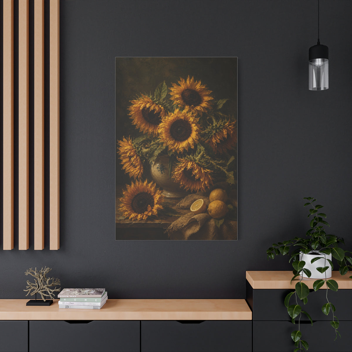 Old Master Sunflower Still Life Wall Art & Canvas Print