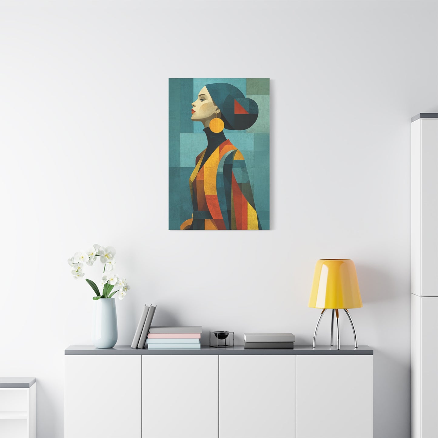 Geometric Fashion Portrait Elegance Wall Art & Canvas Print